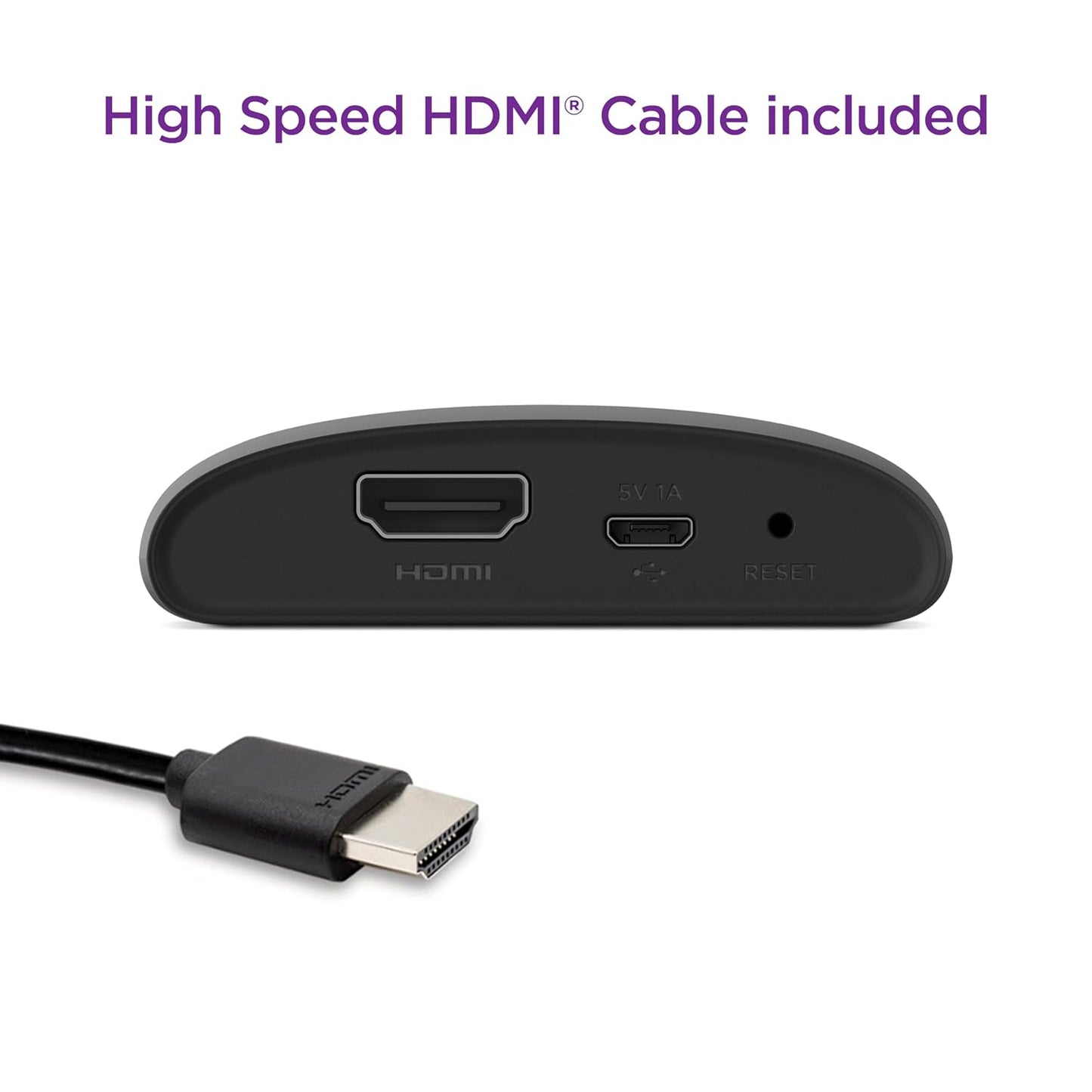 Roku Express HD-Streaming-Gerät mit High-Speed-HDMI-Kabel und Standard-Fernbedienung (Keine TV-Steuerung), geführter Einrichtung und schnellem WLAN