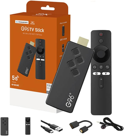 Smart TV-Stick, Android 13, kompatibel mit Chromecast, WiFi, HDMI, H.264, HEVC H.265, Bluetooth, Netflix, Youtube, Prime Video, mit Sprachfernbedienung, bis zu 4K (2 + 16 GB + Sprachsteuerung)