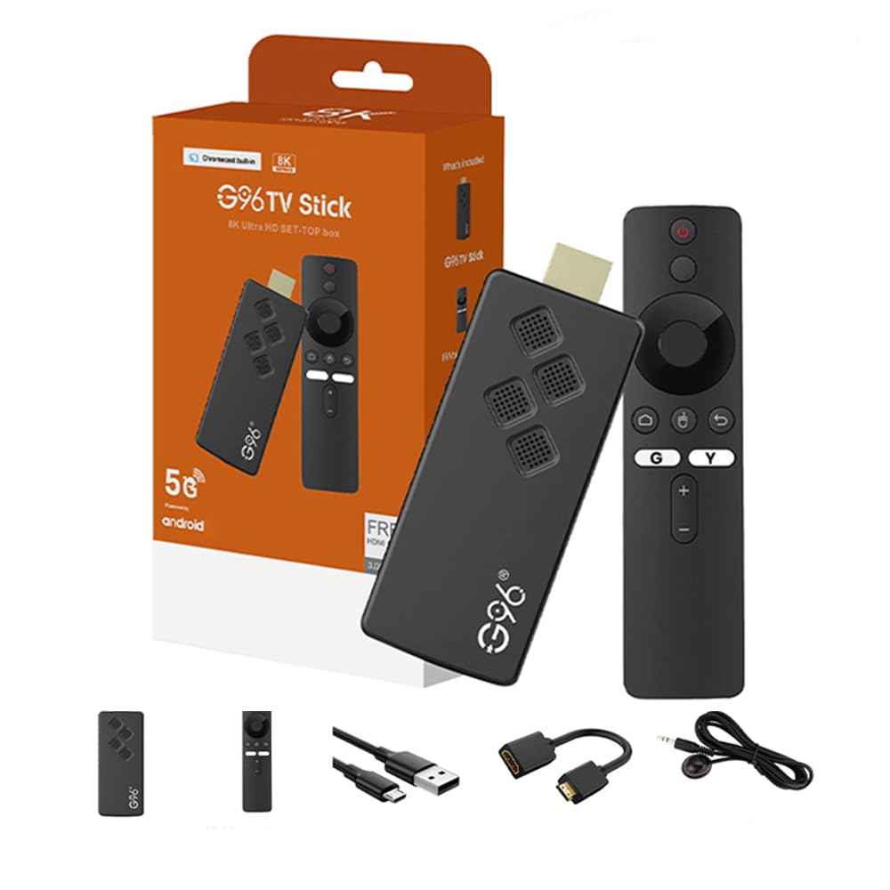 Smart TV-Stick, Android 13, kompatibel mit Chromecast, WiFi, HDMI, H.264, HEVC H.265, Bluetooth, Netflix, Youtube, Prime Video, mit Sprachfernbedienung, bis zu 4K (2 + 16 GB + Sprachsteuerung)